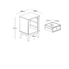 Mesa De Cabeceira Madeira Maciça Amêndoa