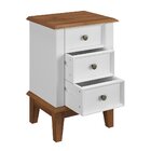 Mesa De Cabeceira Madeira Maciça Branco