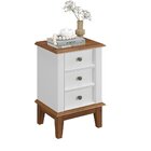 Mesa De Cabeceira Madeira Maciça Branco