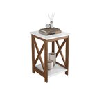 Mesa De Cabeceira Madeira Maciça Branco