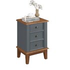 Mesa De Cabeceira Madeira Maciça Cinza