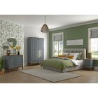 Mesa De Cabeceira Madeira Maciça Cinza