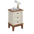 Mesa De Cabeceira Madeira Maciça Off White