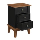 Mesa De Cabeceira Madeira Maciça Preto