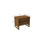 Mesa De Cabeceira Madeira Maciça Square Artemobili Garapa