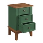 Mesa De Cabeceira Madeira Maciça Verde