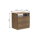 Mesa de Cabeceira Madesa 2 Gavetas