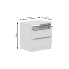 Mesa de Cabeceira Madesa 2 Gavetas