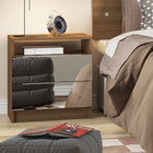 Mesa de Cabeceira Madesa 3227 2 Gavetas com Espelho