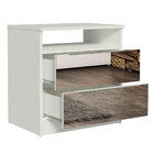 Mesa de Cabeceira Madesa 3227 2 Gavetas com Espelho