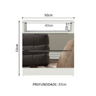 Mesa de Cabeceira Madesa 3227 2 Gavetas com Espelho