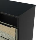 Mesa De Cabeceira Madesa 3227 2 Gavetas Com Espelho - Preto