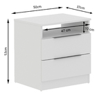 Mesa de Cabeceira Madesa 3227 com 2 Gavetas
