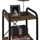 Mesa de Cabeceira Madri Com Prateleiras Preto/demolição - Art