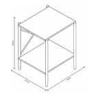 Mesa De Cabeceira Madri Light Demolição Com Prateleira Preto