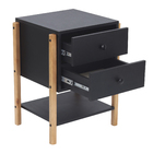 Mesa de Cabeceira Magali 46 Madeira Preto 60x46x40cm Astral Design