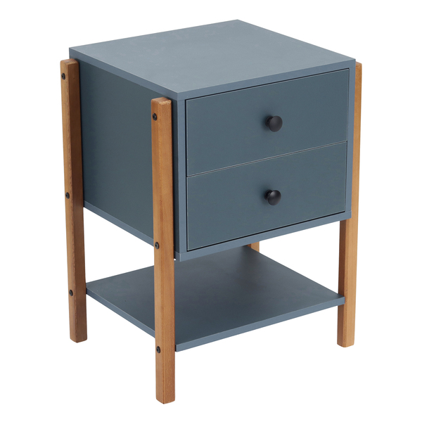 Mesa de Cabeceira Magali 46 Madeira Azul Oceano 60x46x40cm Astral Design