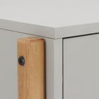 Mesa de Cabeceira Magali 46 Madeira Cinza Matt 60x46x40cm Astral Design