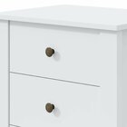 Mesa de Cabeceira Maggiore 3 Gavetas Lopas Branco Brilho