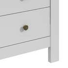 Mesa de Cabeceira Maggiore 3 Gavetas Lopas Branco Brilho