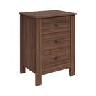 Mesa de Cabeceira Maggiore 3 Gavetas Lopas Imbuia Naturale