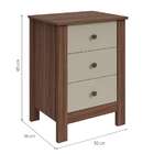 Mesa De Cabeceira Maggiore 3 Gv Imbuia E Off White