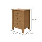 Mesa De Cabeceira Maggiore Quarto Organizador Gaveteiro Com 3