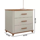 Mesa De Cabeceira Maitê Nature/off White - Fabri Móveis