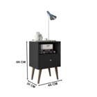 Mesa De Cabeceira Mb2014 Preto Fosco – Móveis Bechara