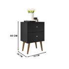 Mesa De Cabeceira Mb2015 Preto Fosco – Móveis Bechara