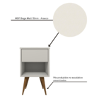 Mesa De Cabeceira Mdf Pés Palitos Com 1 Gaveta E 1 Nicho Plan