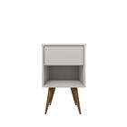 Mesa De Cabeceira Mdf Pés Palitos Com 1 Gaveta E 1 Nicho Plan