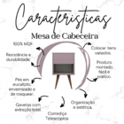 Mesa De Cabeceira Mdf Pés Palitos Com 1 Gaveta E 1 Nicho Plan