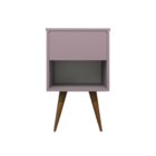 Mesa De Cabeceira Mdf Pés Palitos Com 1 Gaveta E 1 Nicho Plan