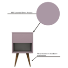 Mesa De Cabeceira Mdf Pés Palitos Com 1 Gaveta E 1 Nicho Plan