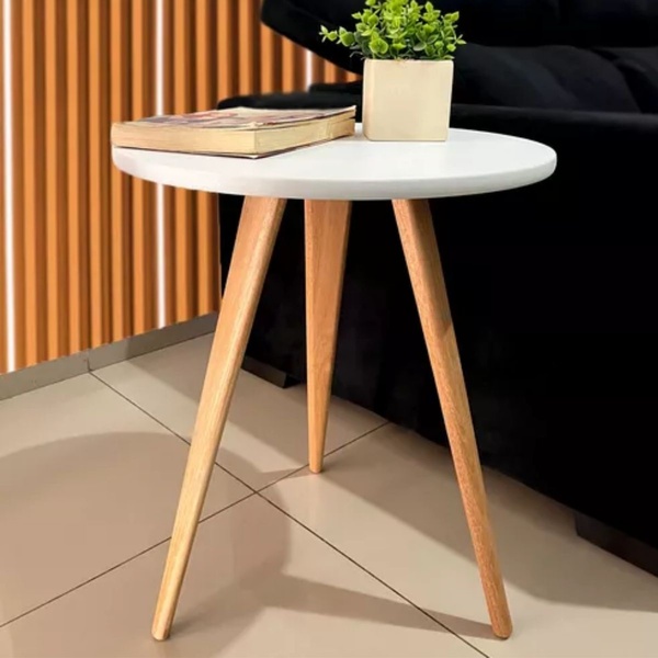 Mesa De Cabeceira Mesa De Apoio Lateral Canto Pé Palito 44cm