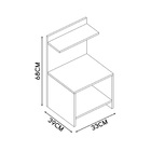 Mesa De Cabeceira Mesinha De Canto Quarto Com Nicho E Pratele