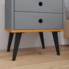 Mesa De Cabeceira Mesinha Decorativa Quarto Com Nicho E 2 Gav