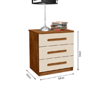 Mesa De Cabeceira Milão Cedroc/ Off White