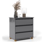 Mesa De Cabeceira Mini Cômoda 3 Gavetas Luxo - Ej Móveis - Ci