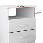 Mesa de Cabeceira Modena 2 Gavetas Albatroz