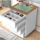 Mesa De Cabeceira Moderna Com Colmeia Decor Branca Com Amêndo