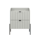 Mesa De Cabeceira Moderna Com Gaveta Moriah 45cm Off White Co