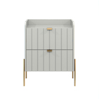 Mesa De Cabeceira Moderna Com Gaveta Moriah 45cm Offwhite Pes