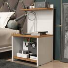 Mesa De Cabeceira Moderna Fantasy - Nicho E Prateleira - Off