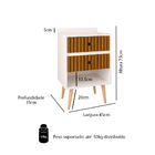 Mesa de Cabeceira Moderna Mesinha Lateral Cama Criado com 2 G