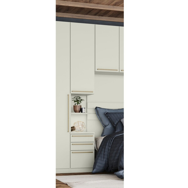 Mesa de Cabeceira Modulada 02 Portas 03 Gavetas Predileto Henn