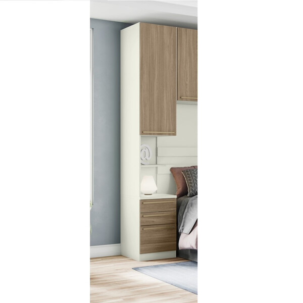 Mesa De Cabeceira Modulada 02 Portas 03 Gavetas Seletto Henn