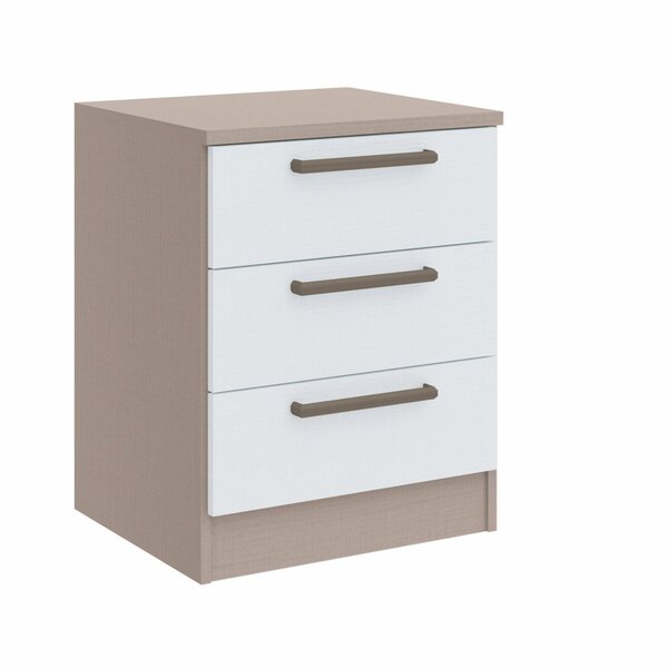 Mesa De Cabeceira Modulada 3 Gavetas Requinte+  Duna Line/bra