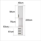 Mesa De Cabeceira Modulada Lado Direito 1 Porta 3 Gavetas  Ca